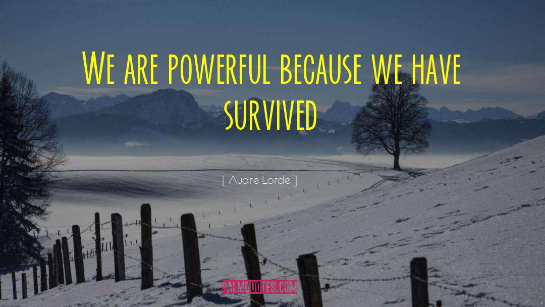 Audre Lorde Quotes: We are powerful because we