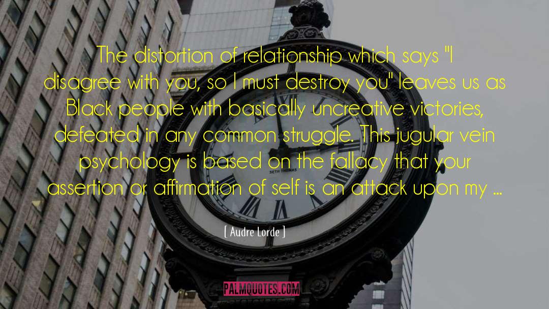 Audre Lorde Quotes: The distortion of relationship which