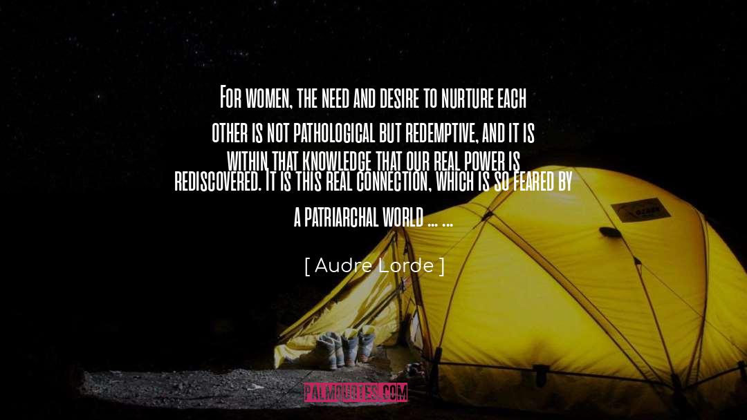 Audre Lorde Quotes: For women, the need and