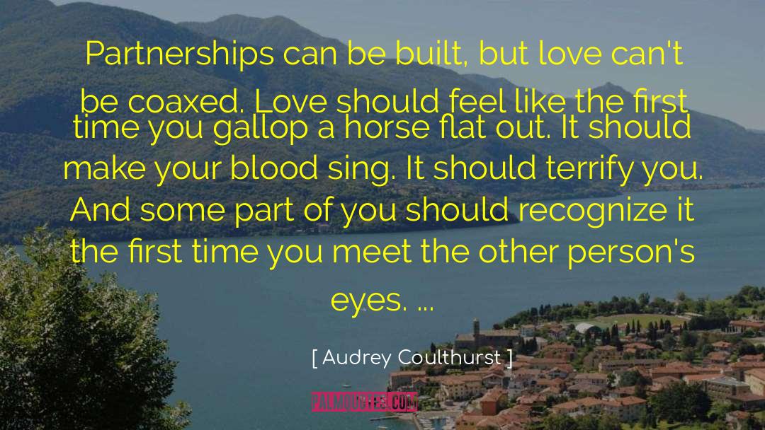 Audrey Coulthurst Quotes: Partnerships can be built, but