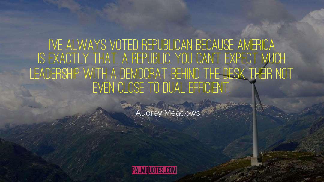 Audrey Meadows Quotes: I've always voted Republican because