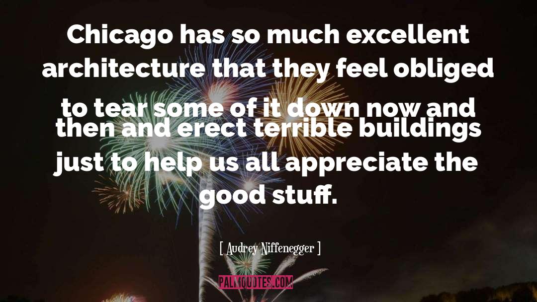 Audrey Niffenegger Quotes: Chicago has so much excellent