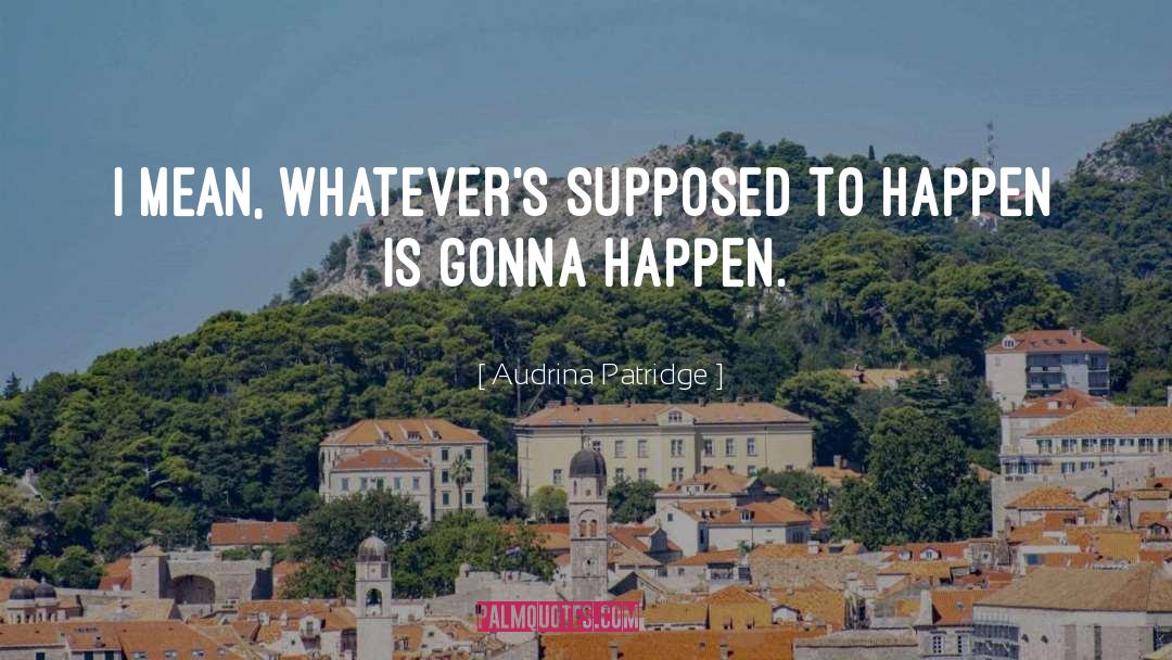 Audrina Patridge Quotes: I mean, whatever's supposed to