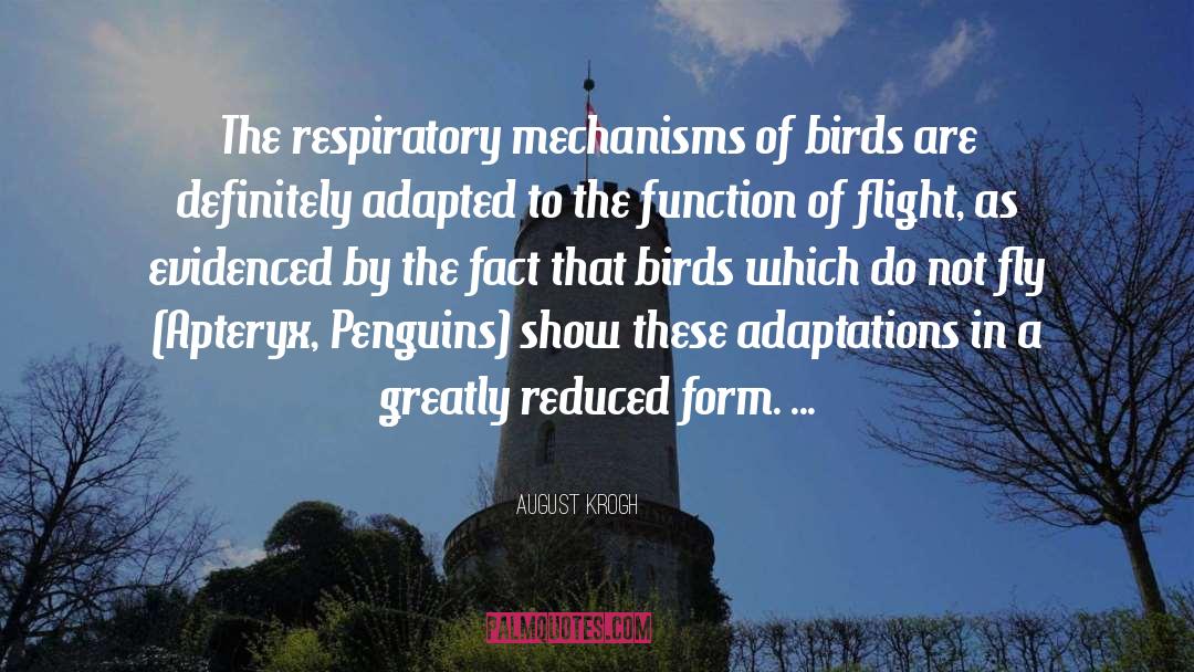 August Krogh Quotes: The respiratory mechanisms of birds