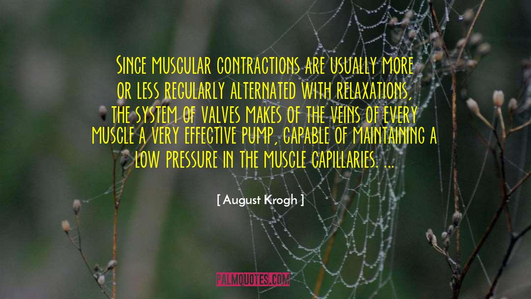 August Krogh Quotes: Since muscular contractions are usually
