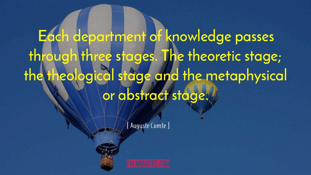 Auguste Comte Quotes: Each department of knowledge passes