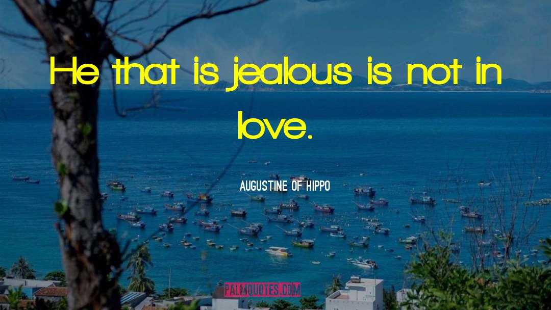 Augustine Of Hippo Quotes: He that is jealous is