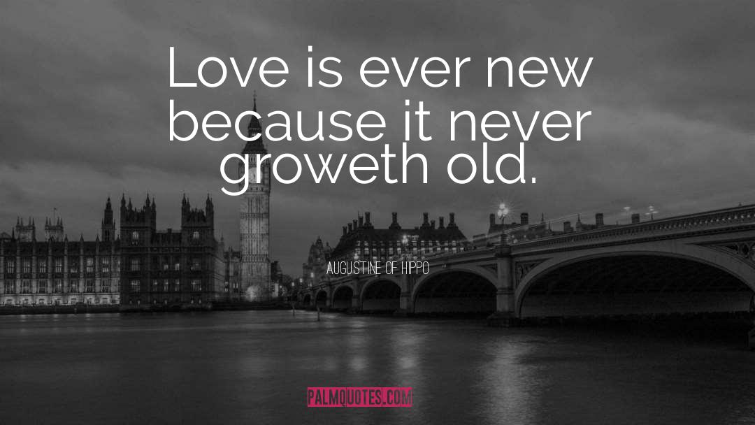 Augustine Of Hippo Quotes: Love is ever new because