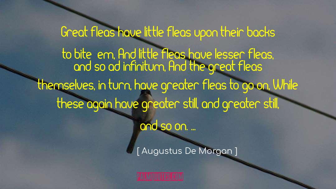 Augustus De Morgan Quotes: Great fleas have little fleas