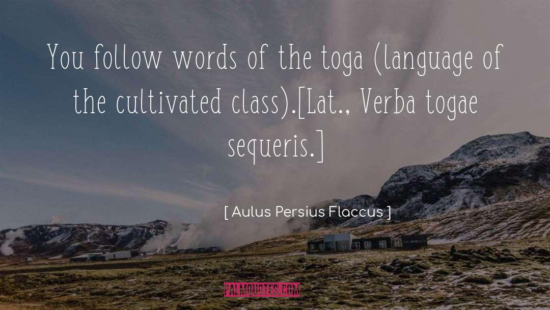 Aulus Persius Flaccus Quotes: You follow words of the