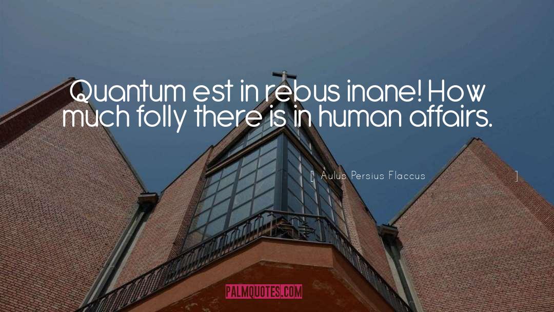 Aulus Persius Flaccus Quotes: Quantum est in rebus inane!