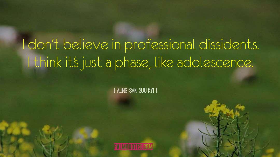 Aung San Suu Kyi Quotes: I don't believe in professional