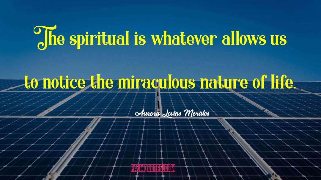Aurora Levins Morales Quotes: The spiritual is whatever allows