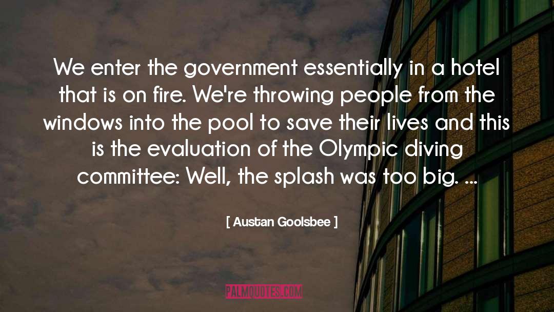 Austan Goolsbee Quotes: We enter the government essentially