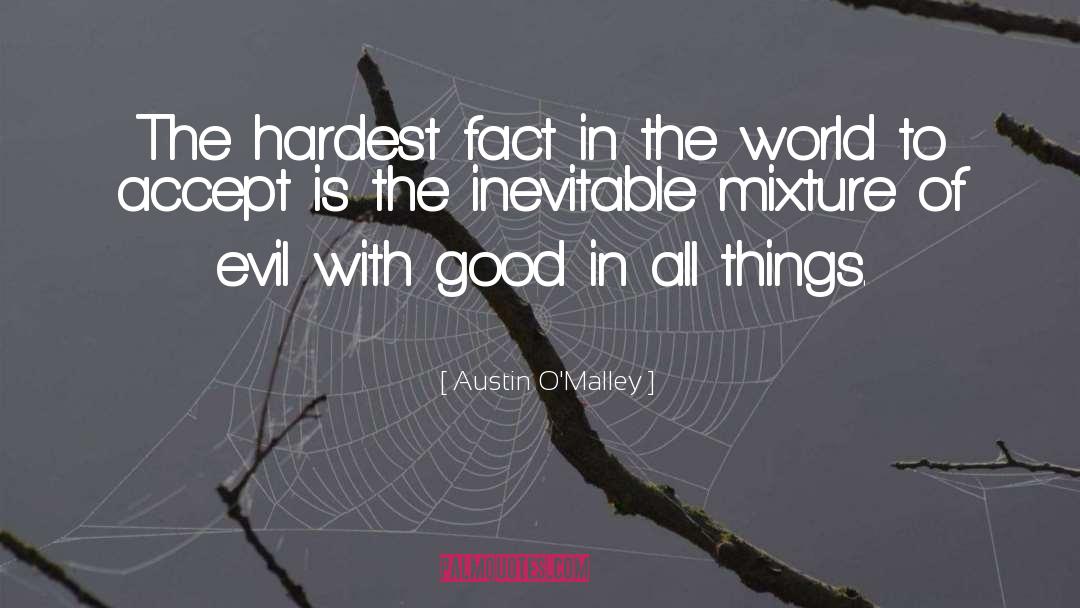 Austin O'Malley Quotes: The hardest fact in the