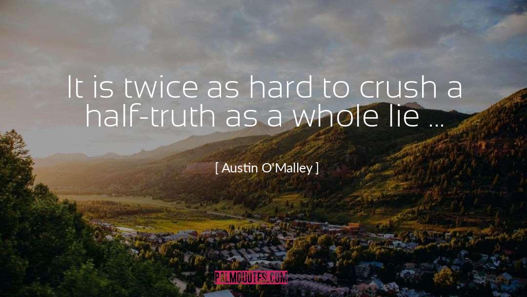 Austin O'Malley Quotes: It is twice as hard