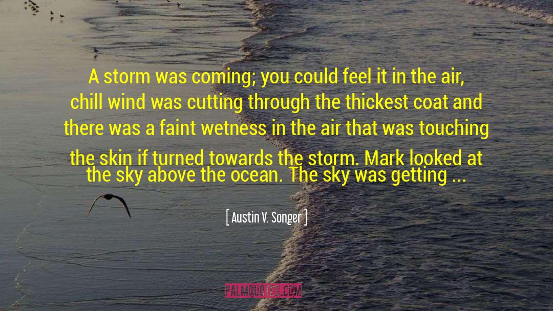 Austin V. Songer Quotes: A storm was coming; you