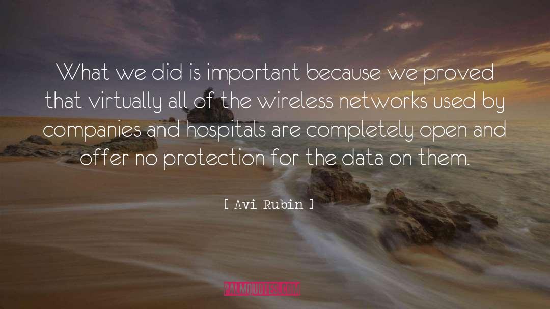 Avi Rubin Quotes: What we did is important