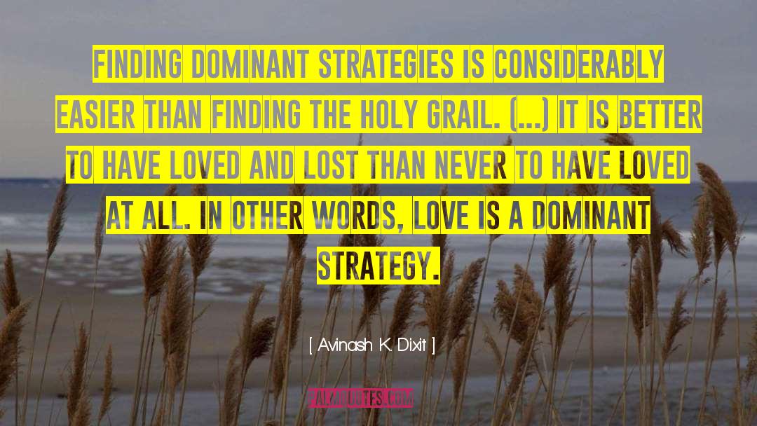 Avinash K. Dixit Quotes: Finding dominant strategies is considerably