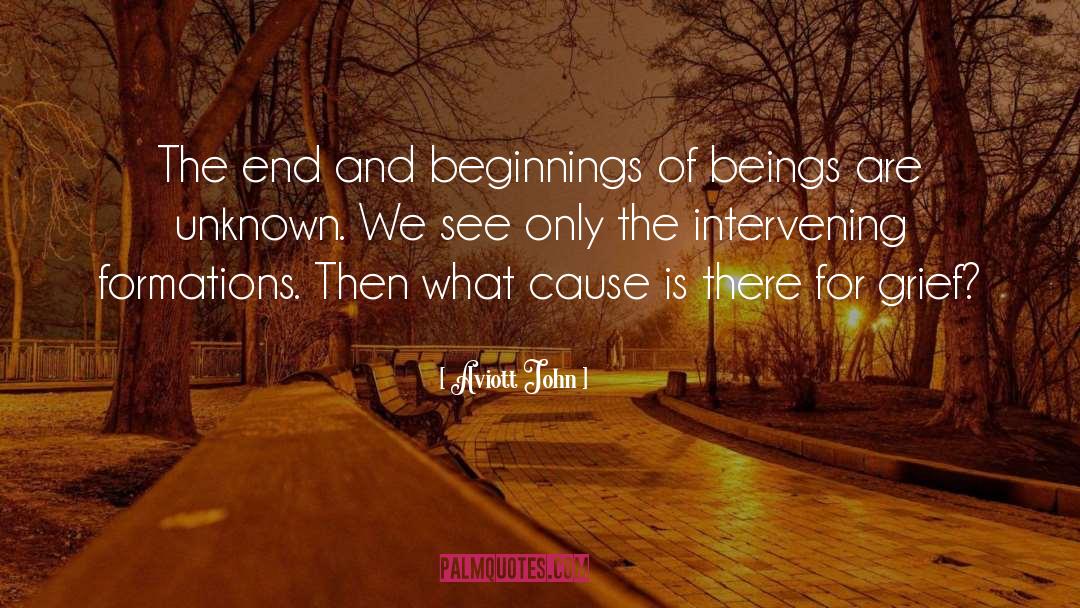 Aviott John Quotes: The end and beginnings of