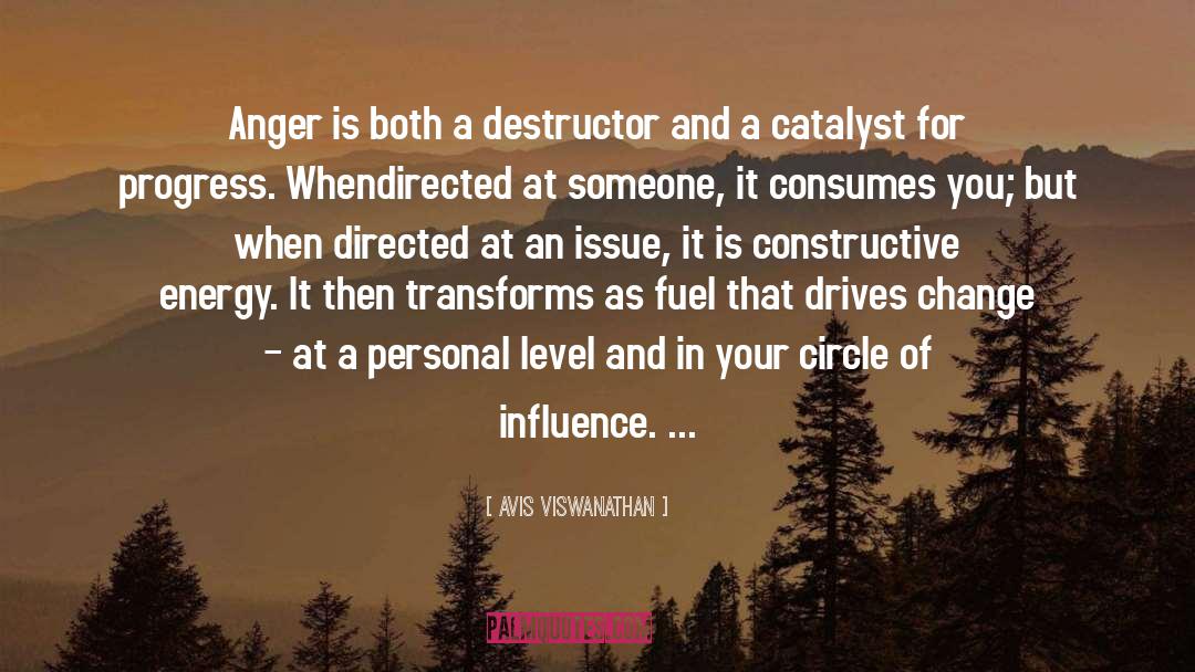 AVIS Viswanathan Quotes: Anger is both a destructor