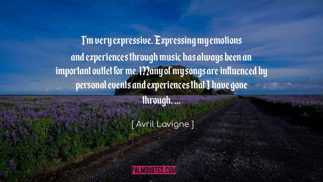 Avril Lavigne Quotes: I'm very expressive. Expressing my