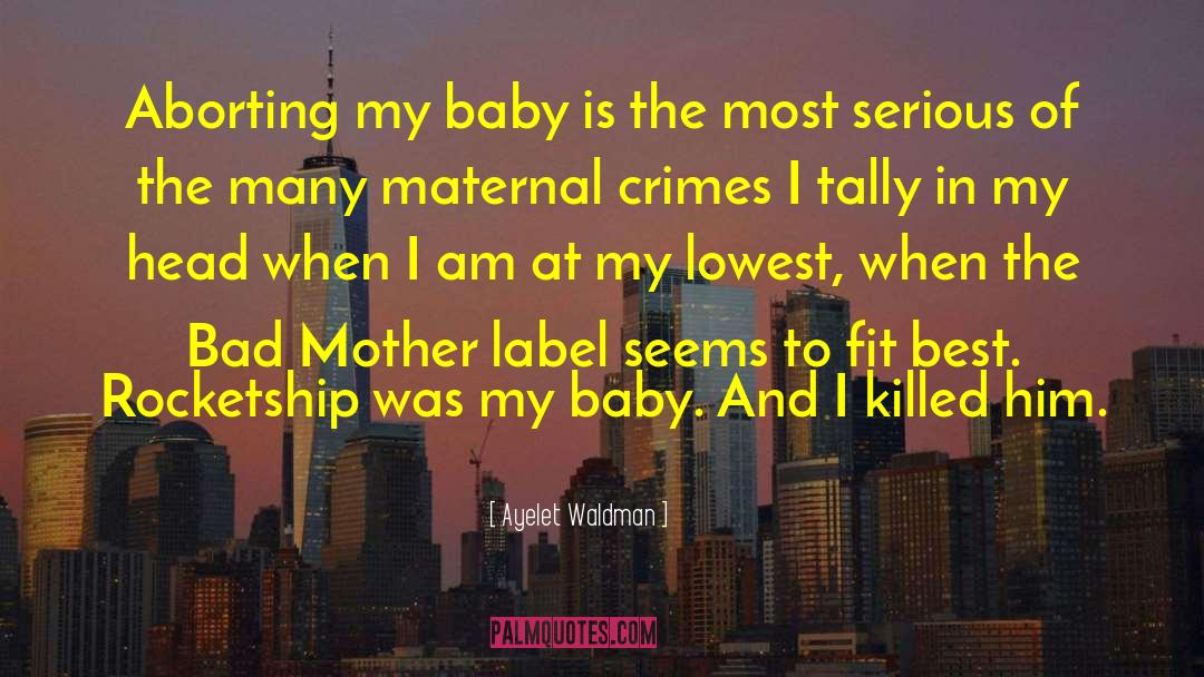 Ayelet Waldman Quotes: Aborting my baby is the
