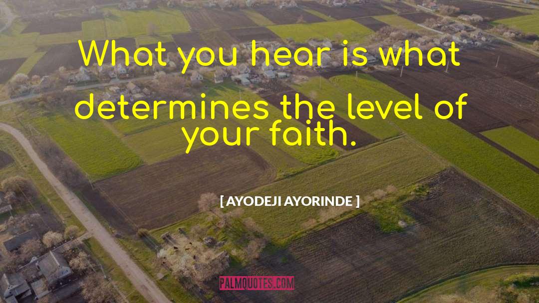 AYODEJI AYORINDE Quotes: What you hear is what