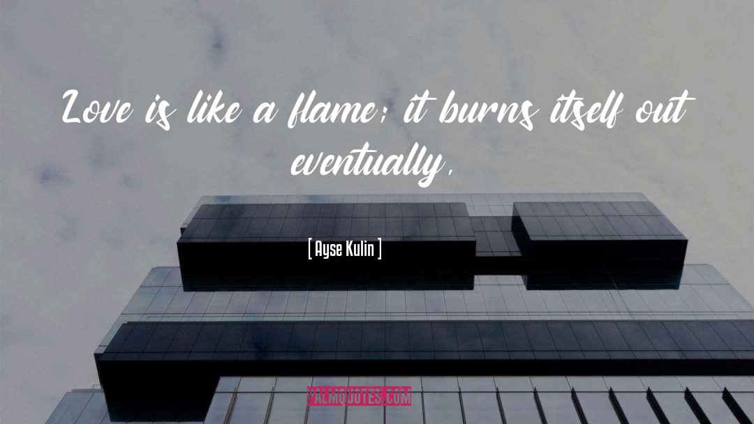 Ayse Kulin Quotes: Love is like a flame;