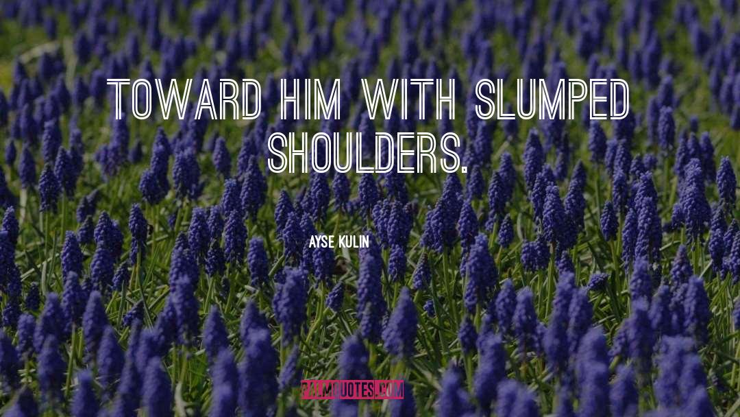 Ayse Kulin Quotes: toward him with slumped shoulders.