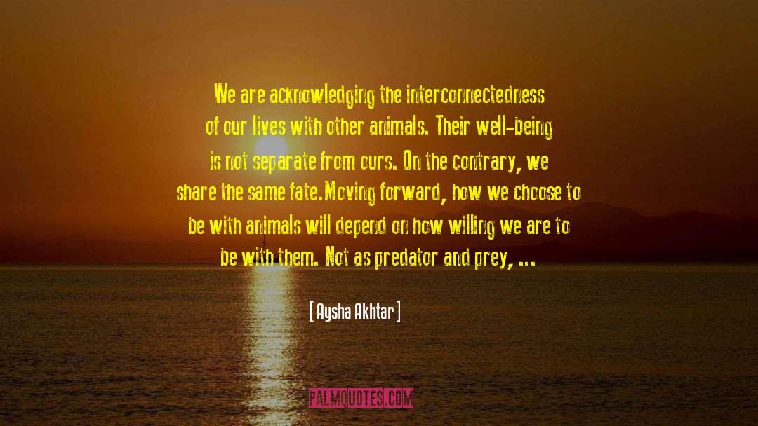 Aysha Akhtar Quotes: We are acknowledging the interconnectedness