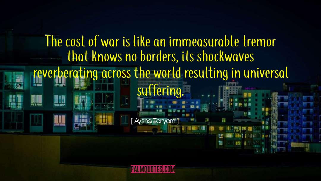Aysha Taryam Quotes: The cost of war is