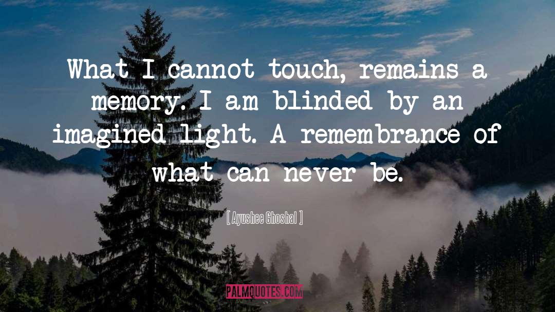 Ayushee Ghoshal Quotes: What I cannot touch, remains