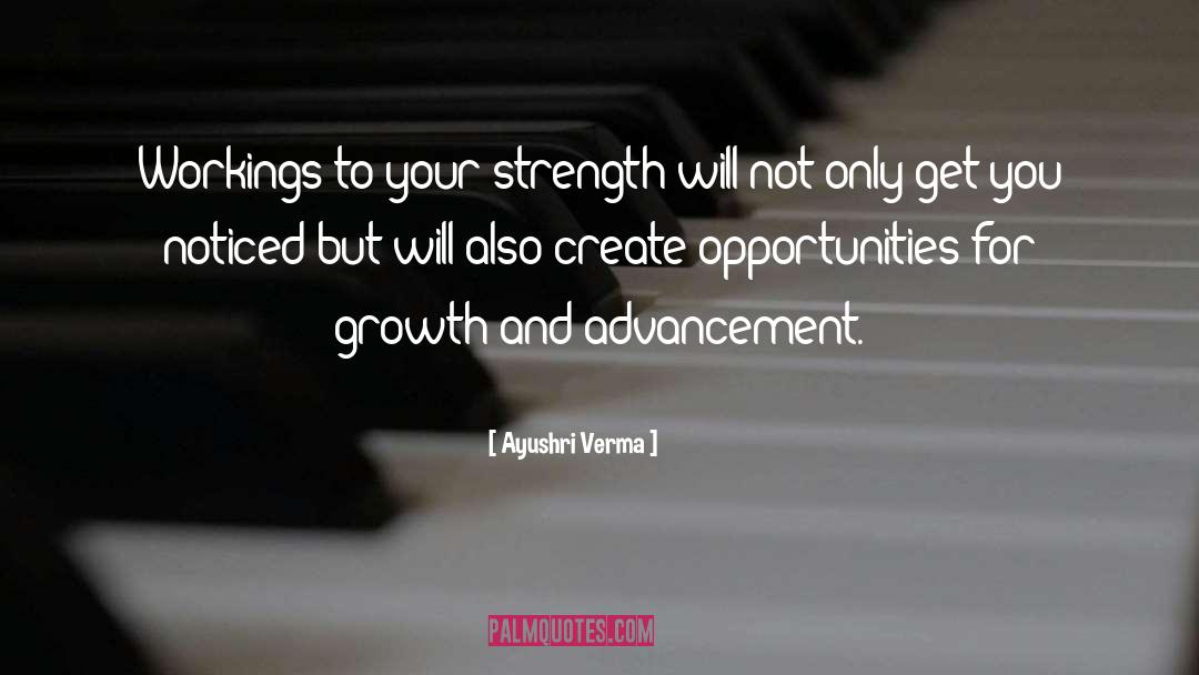 Ayushri Verma Quotes: Workings to your strength will