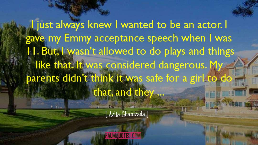Azita Ghanizada Quotes: I just always knew I