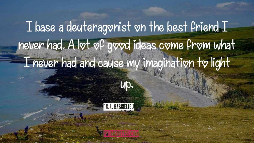 B.A. Gabrielle Quotes: I base a deuteragonist on