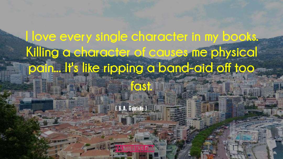 B.A. Gabrielle Quotes: I love every single character