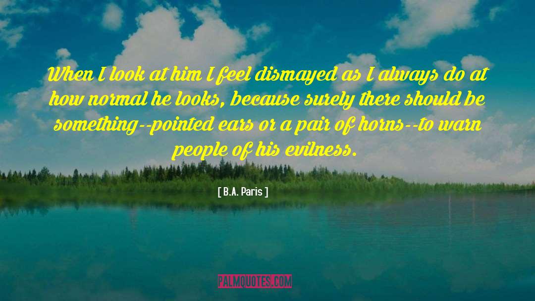 B.A. Paris Quotes: When I look at him