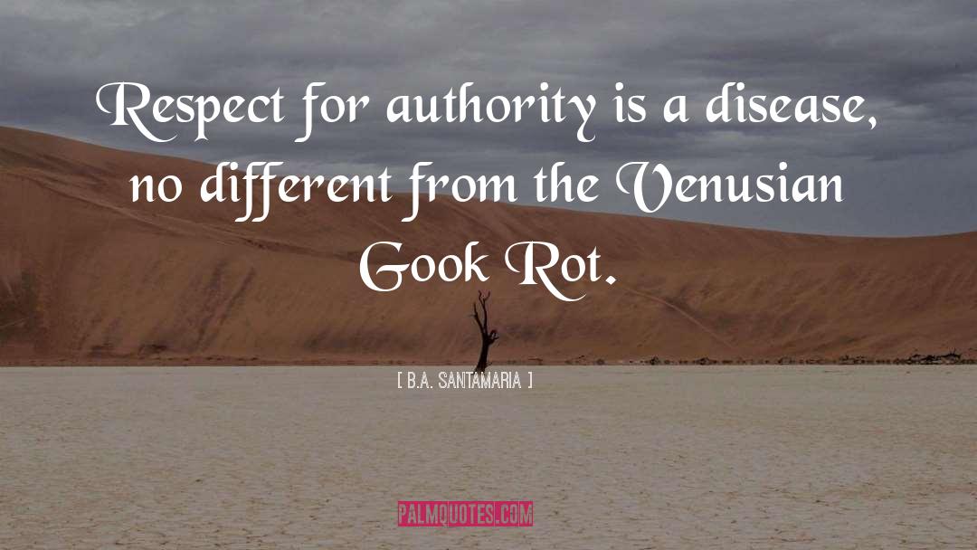 B.A. Santamaria Quotes: Respect for authority is a