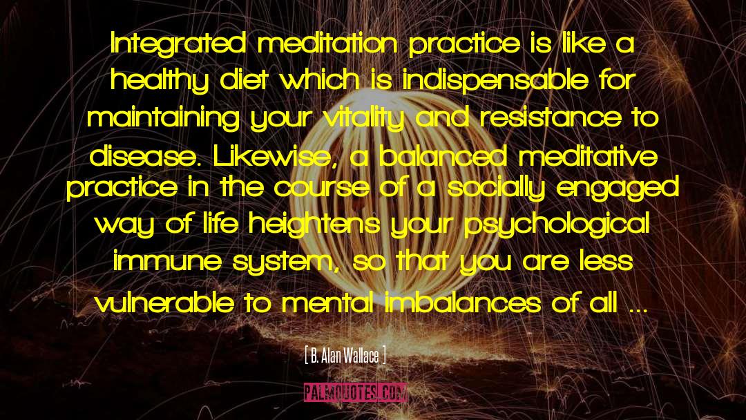 B. Alan Wallace Quotes: Integrated meditation practice is like