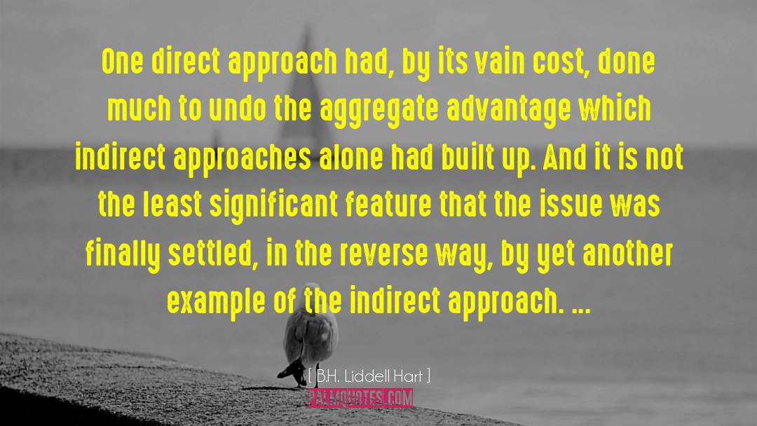 B.H. Liddell Hart Quotes: One direct approach had, by