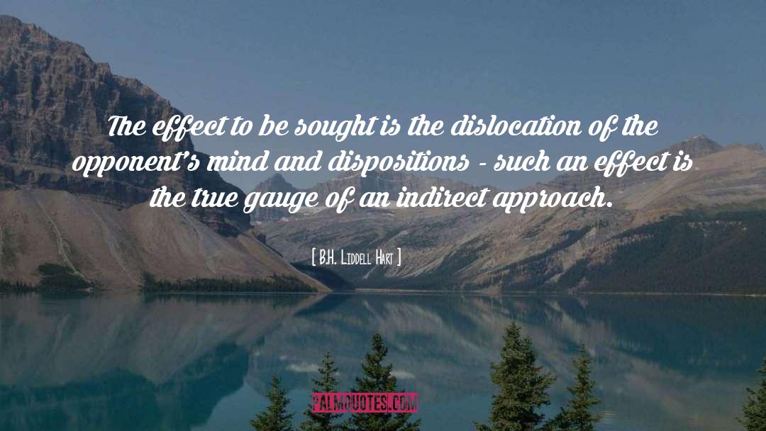 B.H. Liddell Hart Quotes: The effect to be sought
