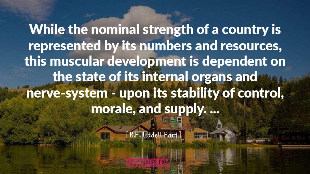 B.H. Liddell Hart Quotes: While the nominal strength of