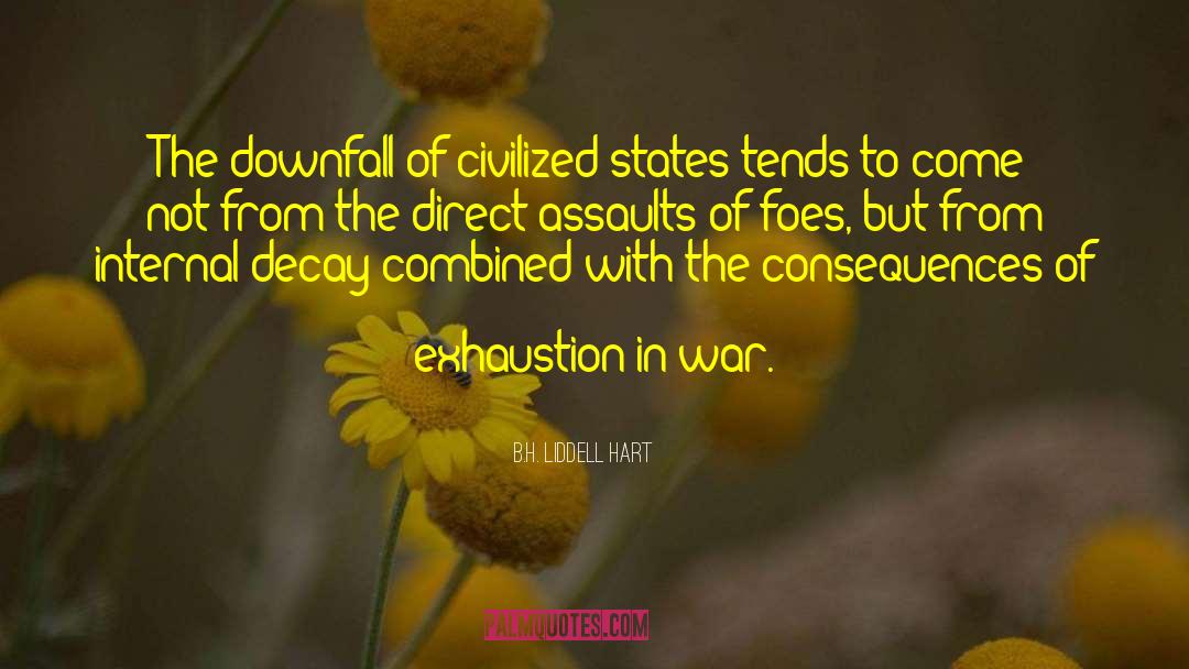 B.H. Liddell Hart Quotes: The downfall of civilized states