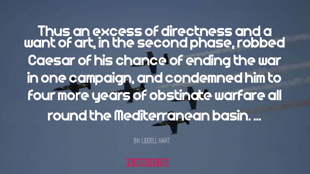 B.H. Liddell Hart Quotes: Thus an excess of directness