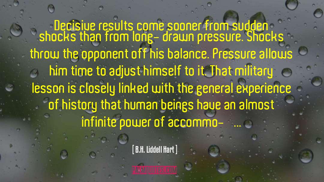 B.H. Liddell Hart Quotes: Decisive results come sooner from