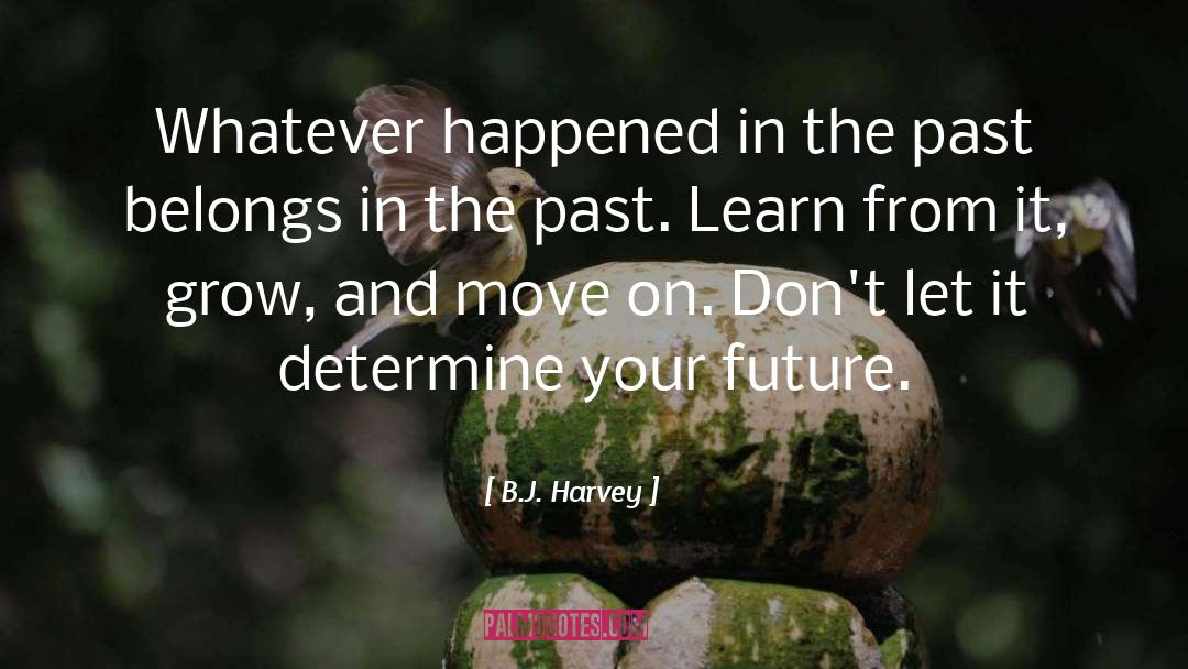 B.J. Harvey Quotes: Whatever happened in the past