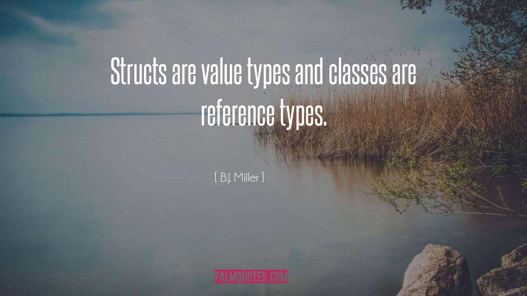 B.J. Miller Quotes: Structs are value types and