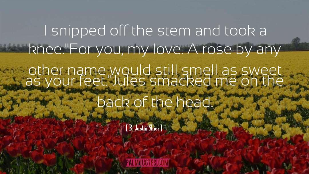 B. Justin Shier Quotes: I snipped off the stem