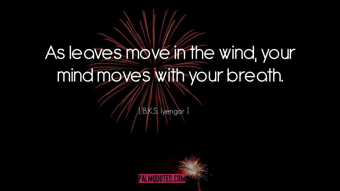 B.K.S. Iyengar Quotes: As leaves move in the